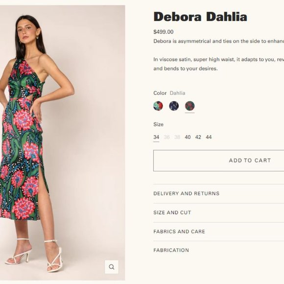 Debora Butterfly Silk Dress - Picture 2 of 9